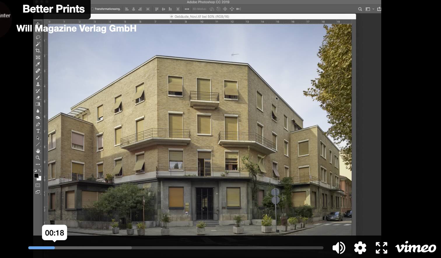 Screenshot aus dem Video zur Photoshop.-Aktion "Better Prints"