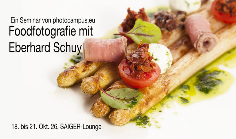 Minimalistische Food-Fotografie mit Eberhard Schuy. Vom 18. bis 21. Oktober im Hochscharzwald
